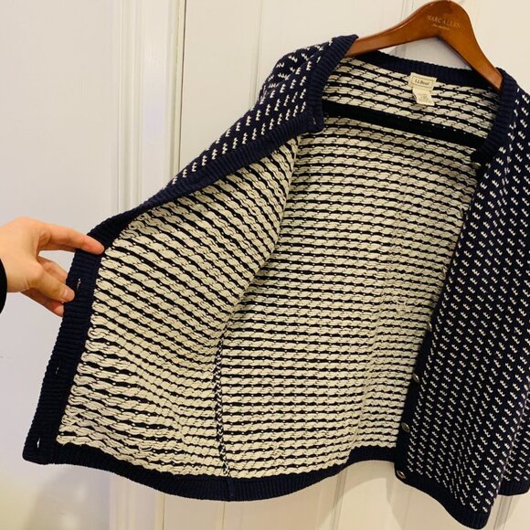 COPY - Vintage LL Bean Wool Norwegian Birdseye Women's Cardigan Sweater Jumper - Picture 9 of 10